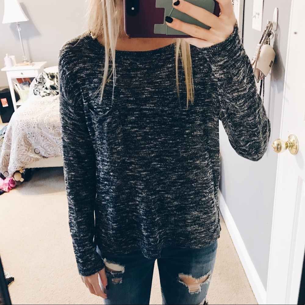 Heather gray sweater